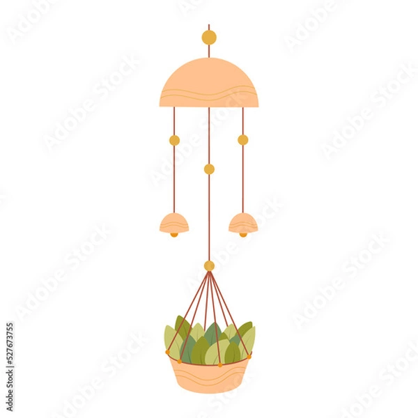 Obraz A set of wind chimes. Vector set of bells. Wind sounds. Wind music.	
