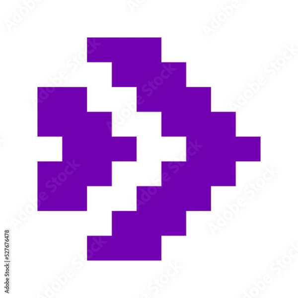 Fototapeta pixel arrow sticker
