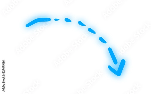 Fototapeta neon doodle arrow

