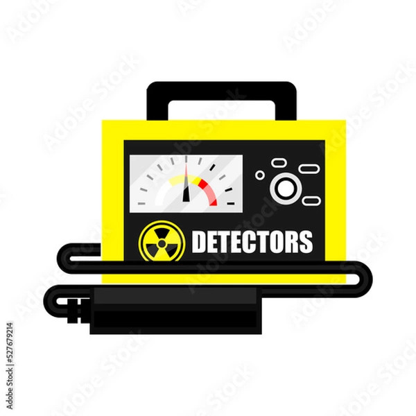 Obraz The Radiation Detectors  illustration on isolated  blackground.