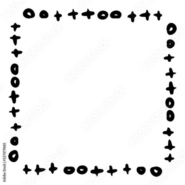 Fototapeta art doodle square frame
