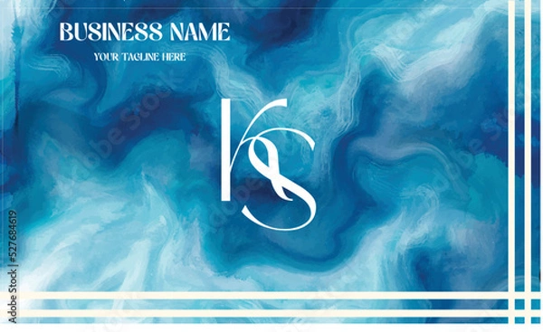 Obraz KS initial logo | initial based abstract modern minimal creative logo, vector template image. luxury logotype logo, real estate homie logo. typography logo. initials logo.