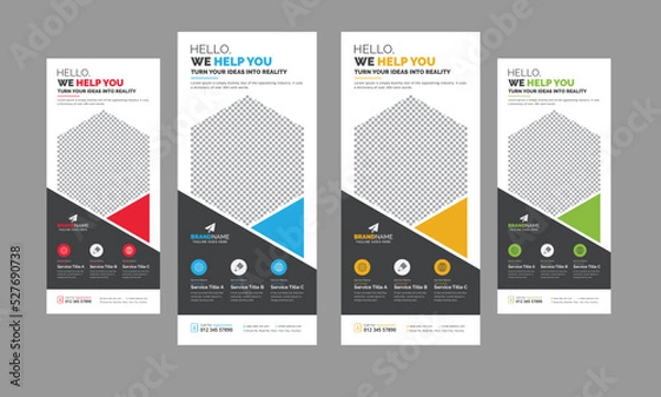 Fototapeta Modern Corporate Business Roll Up Banner Standee Template Vector Design, Abstract Creative X Banner, Pull Up Banner Layout for Advertisement, Ads, Exhibition, Display