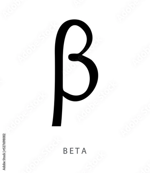 Obraz Beta lowercase symbol second Greek letter