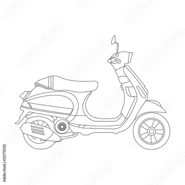 Obraz scooter vector illustration