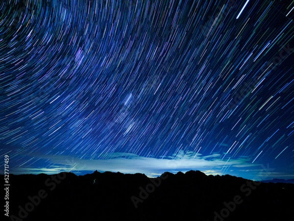 Obraz 槍穂高連峰　星　コンポジット