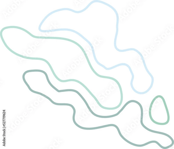 Fototapeta Colorful abstract line blob element