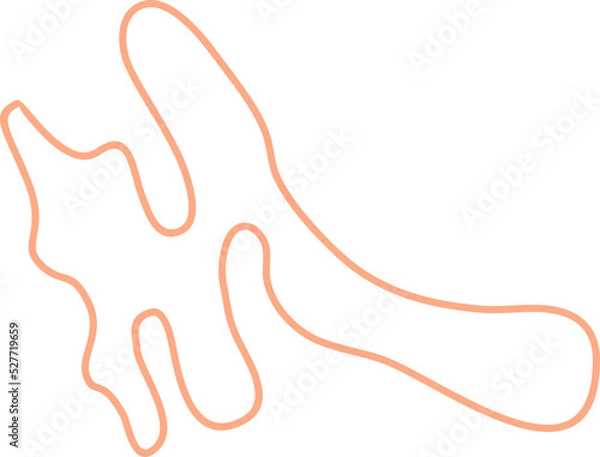 Fototapeta Colorful abstract line blob element