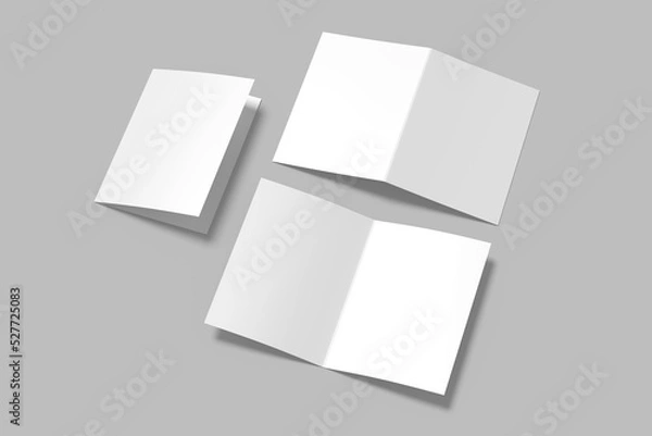 Obraz A5 Bifold Brochure Blank Mockup