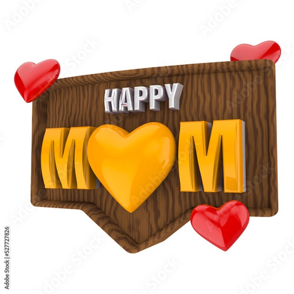 Fototapeta Text mothers day for composition 3d render