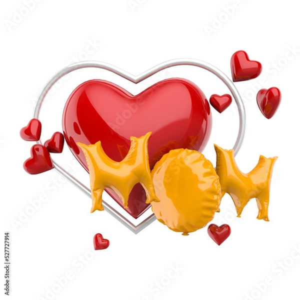 Fototapeta Text mothers day for composition 3d render