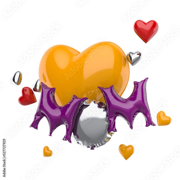 Fototapeta Text mothers day for composition 3d render