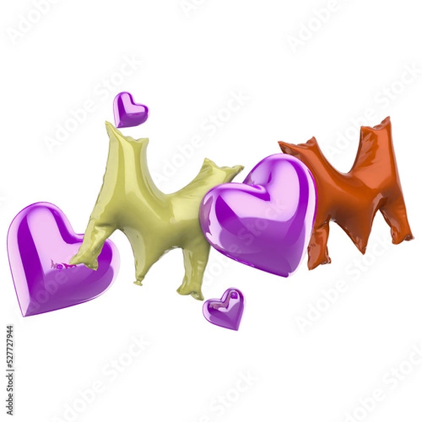 Fototapeta Text mothers day for composition 3d render