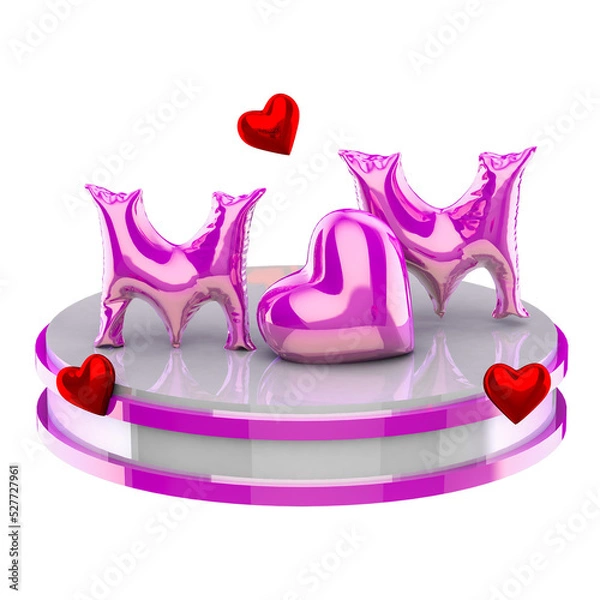 Fototapeta Text mothers day for composition 3d render