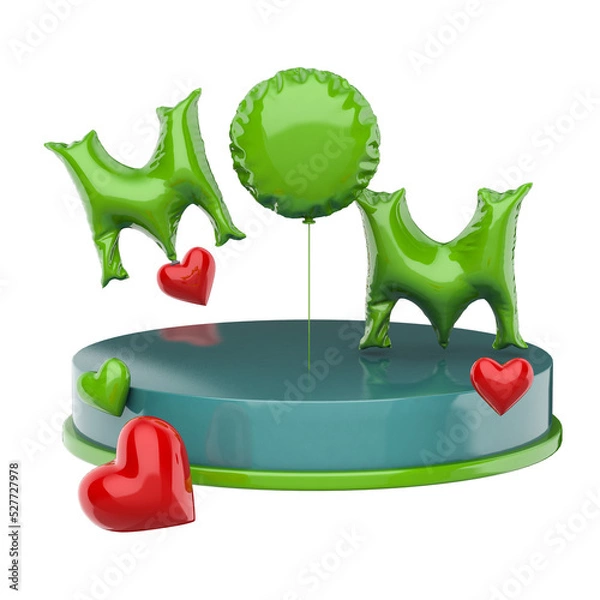 Fototapeta Text mothers day for composition 3d render