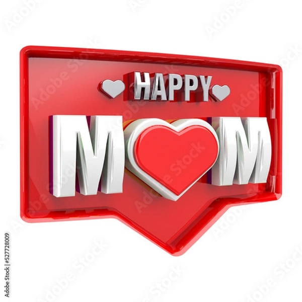 Fototapeta Text mothers day for composition 3d render