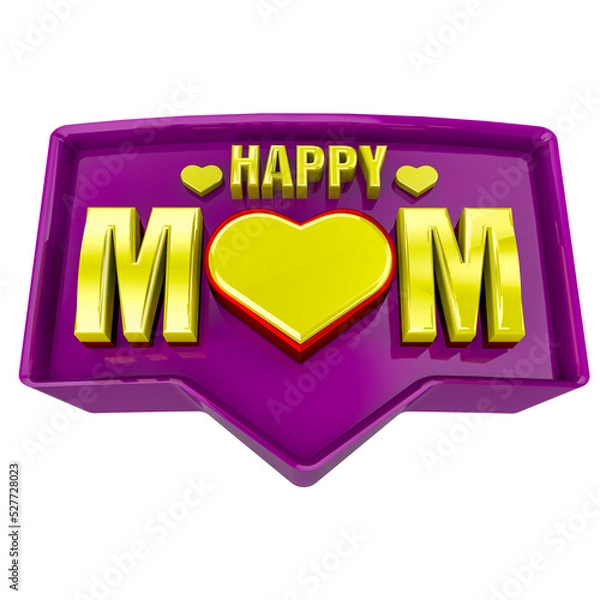 Fototapeta Text mothers day for composition 3d render