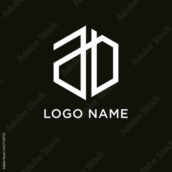 Obraz letter a b  logo design