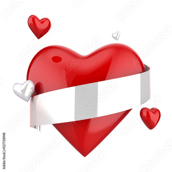 Fototapeta Heart 3D rendering 