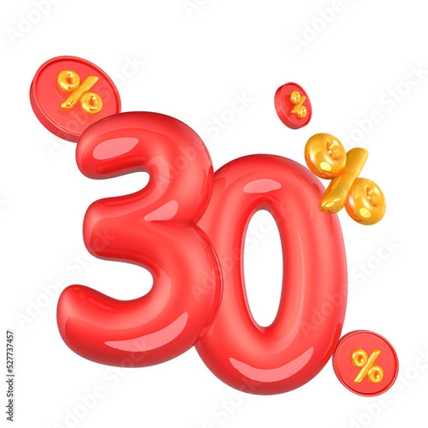 Fototapeta Discounts  35percent off text 3d rendering