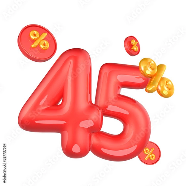Fototapeta Discounts 45off  text 3d rendering