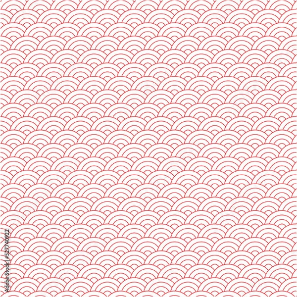 Obraz chinese pattern seamless red white oriental background for the new year