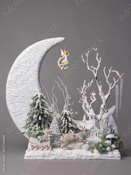 Obraz 
christmas decor
isolated on gray background