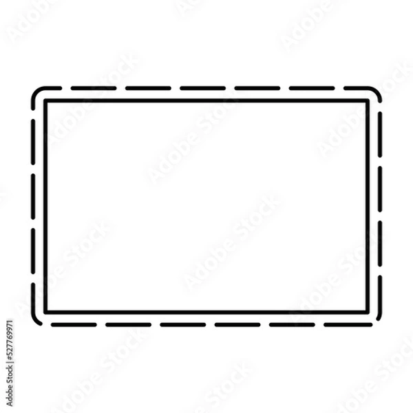 Fototapeta geometric dashed frame
