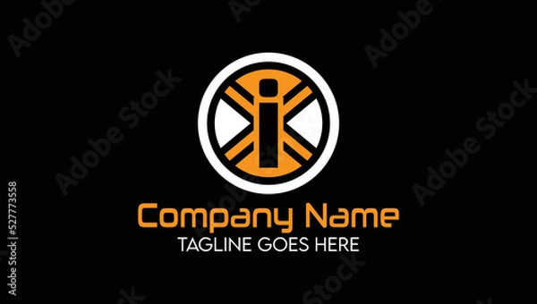 Fototapeta Letters I Crypto Creative Name Initials Monogram Lettermark Minimal Modern Logo Design Template