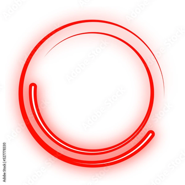 Obraz neon stroke circle frame
