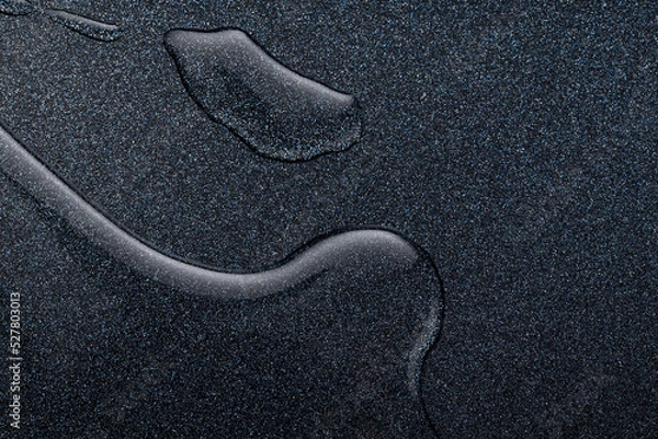 Fototapeta Huge macro drops on the ceramic surface