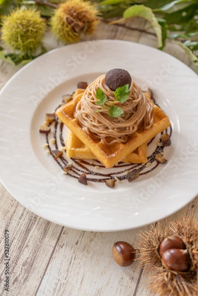 Fototapeta マロンワッフル