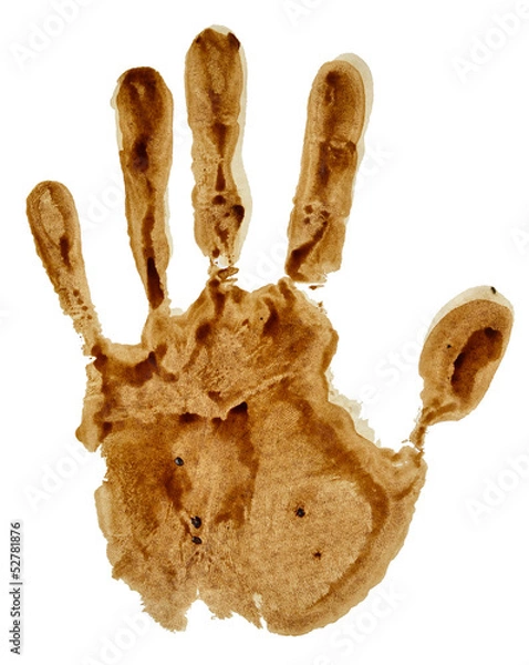 Obraz hand print isolated on white