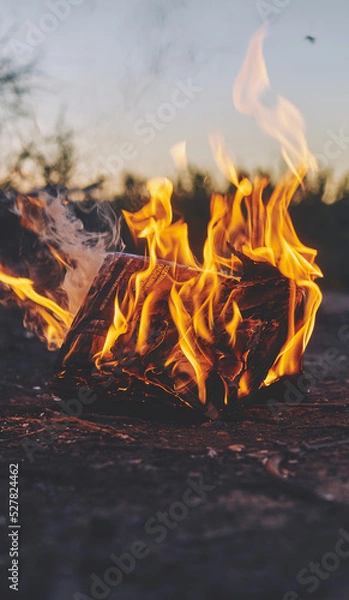 Fototapeta book in flames