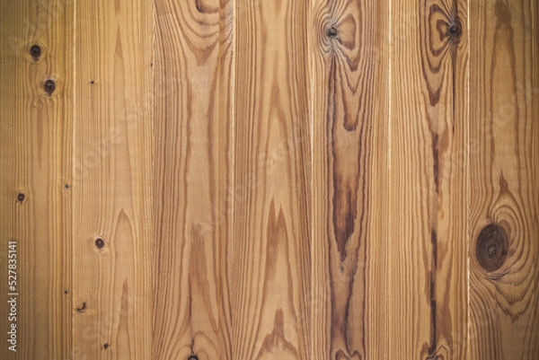 Fototapeta Brown wood wall background texture. Wood planks wall background for design and text. Floor surface with old wooden natural pattern