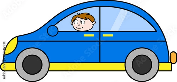 Obraz cartoon child vector illustration with 2d 