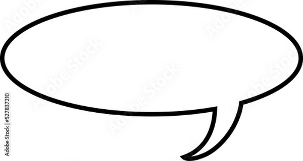 Obraz black and white speech bubble