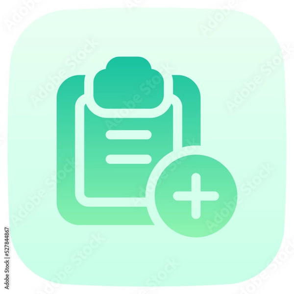 Fototapeta clipboard flat gradient icon