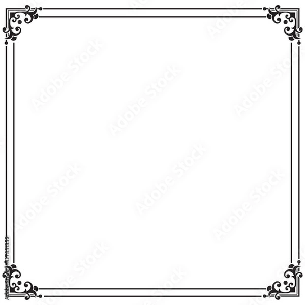 Fototapeta Frame, in the style of an ornament, Vector illustration eps 10, Art.