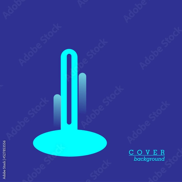 Obraz refreshing blue background cover