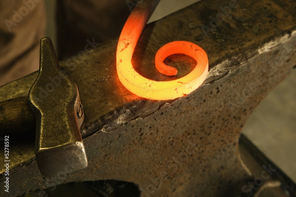 Fototapeta Hot shaped metal.