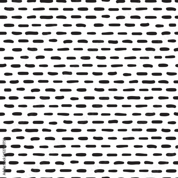 Obraz Hand drawn geometric seamless vector pattern with dashed lines