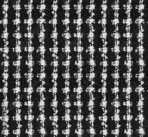 Obraz black tweed real fabric texture seamless pattern      