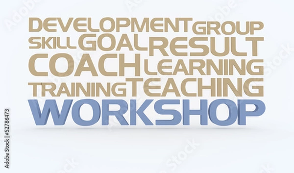 Fototapeta Workshop Concept words white background