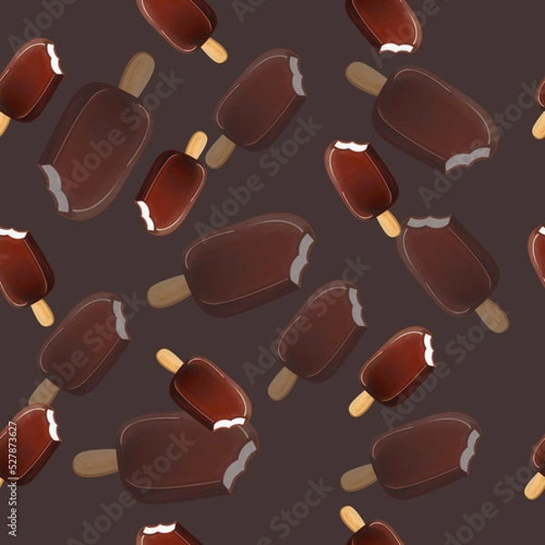 Obraz ice cream pattern vector food illustration