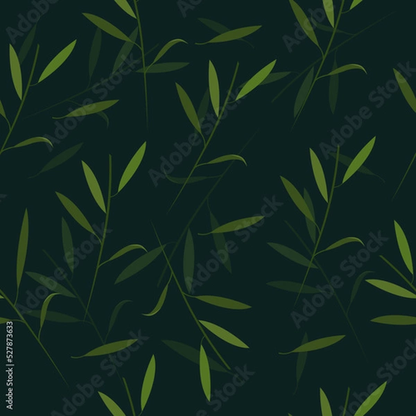 Obraz flowers pattern greens illustration vector background