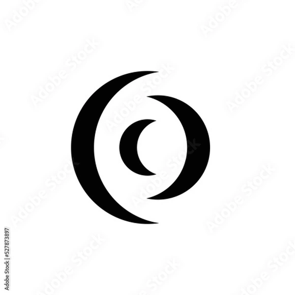 Fototapeta Letter O logo or icon design. template elements. geometric abstract logos