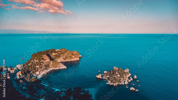 Fototapeta Taormine T&O vue mer