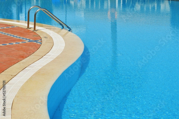 Obraz Swimming pool in touristic resort during summer time