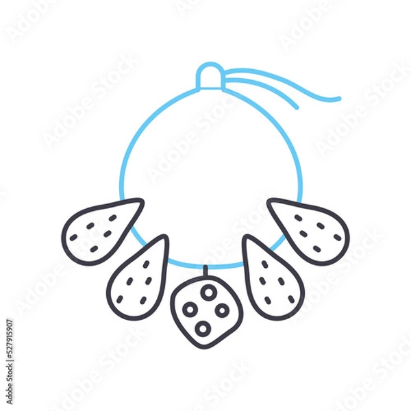 Obraz jewellery line icon, outline symbol, vector illustration, concept sign